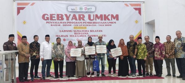 Lazismu Sumsel dan MTT Gelar Gebyar UMKM, Salurkan Bantuan Pemberdayaan Untuk Pelaku Usaha Mikro
